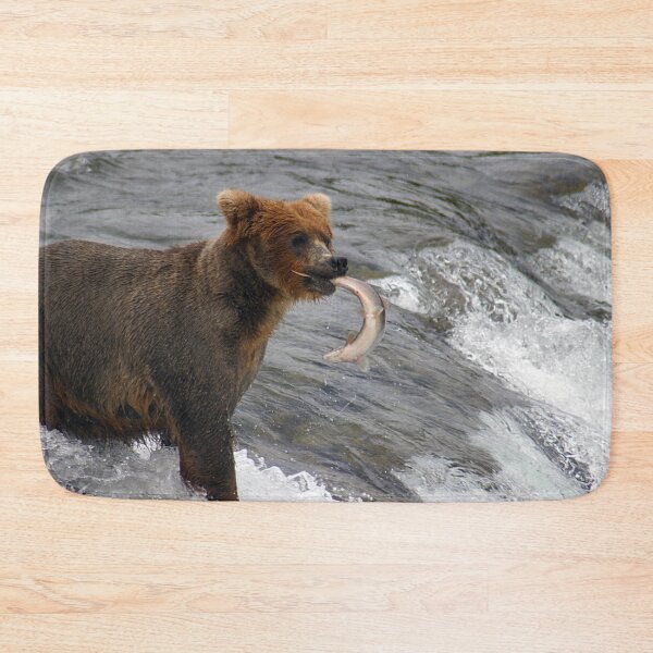 Item preview, Brown Bear catching a salmon at Brooks Falls in Katmai National Park in Alaska. - WelshDesigns designed and sold by welshdesigns.