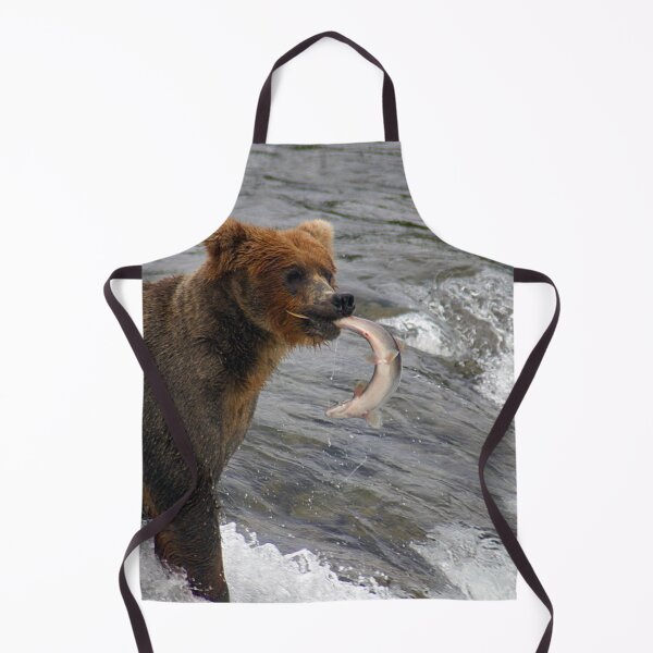 Item preview, Brown Bear catching a salmon at Brooks Falls in Katmai National Park in Alaska. - WelshDesigns designed and sold by welshdesigns.