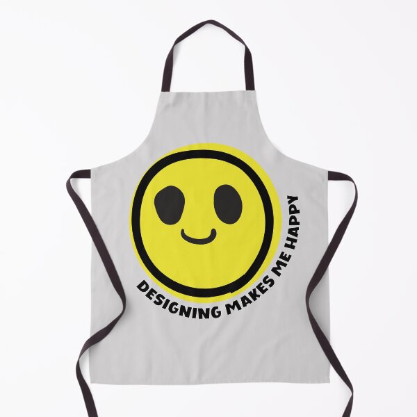Item preview, Designing makes me happy smile yellow face fashion designer gift merch designed and sold by MetalicBabe.