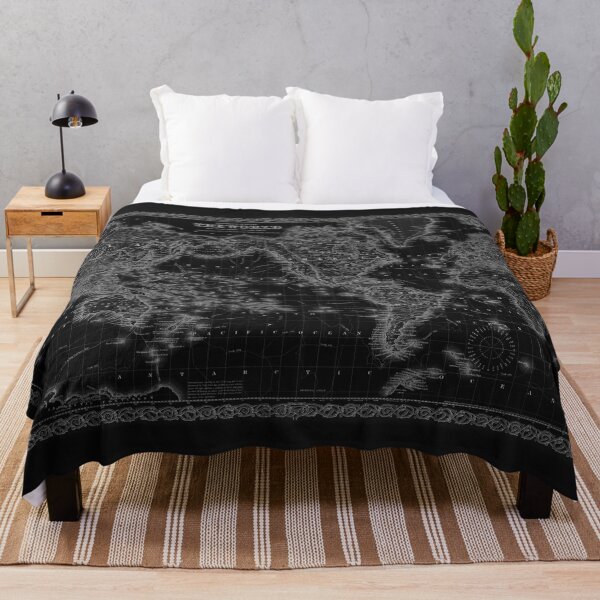Item preview, Colton’s Map of the World 1855 Black White designed and sold by VintageArchive.