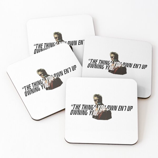 Item preview, The things you own end up owning you Fight club sticker designed and sold by Bigilyy.