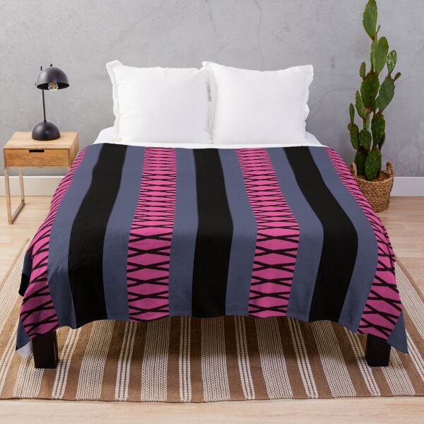 Item preview, Pink Black Gray Criss-Cross Geometric Graphic Design Pattern designed and sold by delohill.