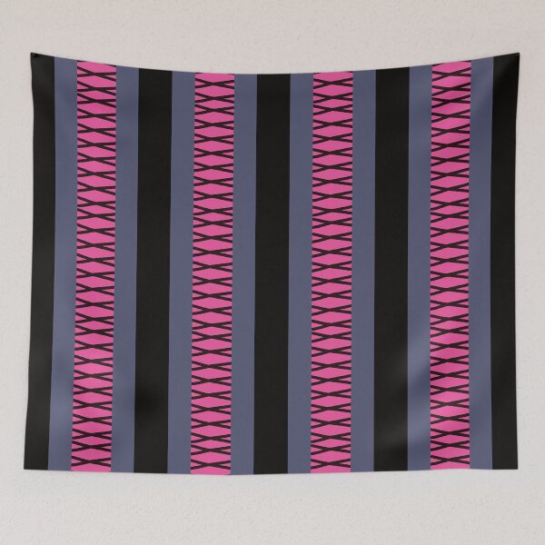 Item preview, Pink Black Gray Criss-Cross Geometric Graphic Design Pattern designed and sold by delohill.