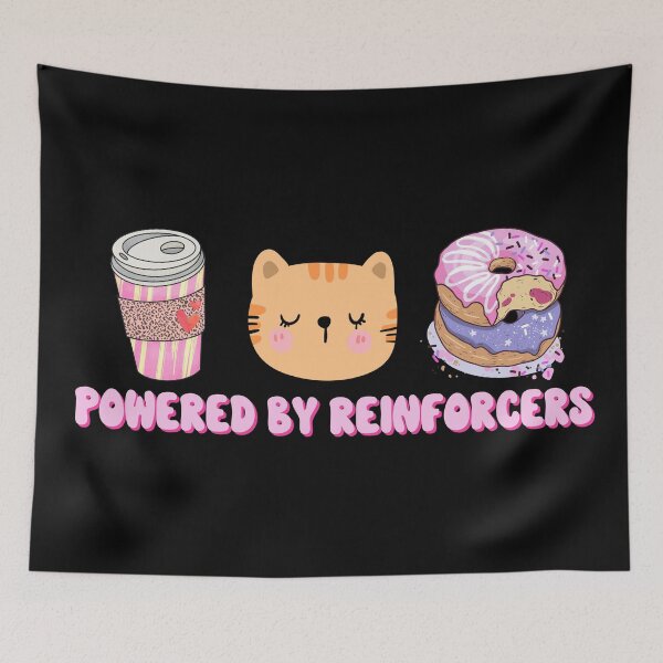 Item preview, Powered by Reinforcers, Applied Behavior Analysis Funny Sticker designed and sold by VisionaryABA.