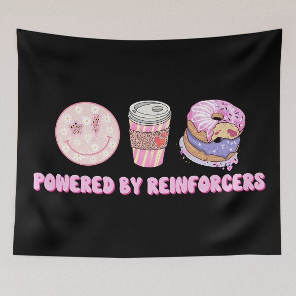 Item preview, Powered by Reinforcers, Applied Behavior Analysis Funny Sticker designed and sold by VisionaryABA.