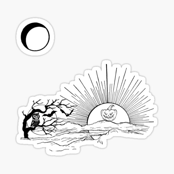 "Night and horror drawings" Sticker for Sale by Amir9a Redbubble