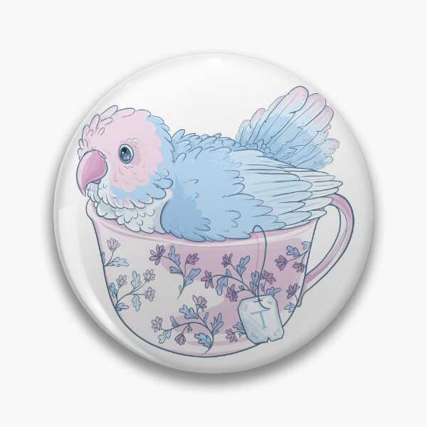 Item preview, T Cup Parrot - Subtle trans pride designed and sold by foxandtiger.