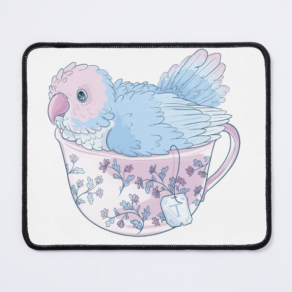 Item preview, T Cup Parrot - Subtle trans pride designed and sold by foxandtiger.