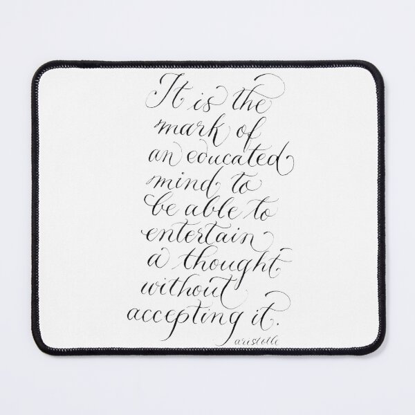 Item preview, An educated mind Inspirational Aristotle quote designed and sold by Melissa Renee.