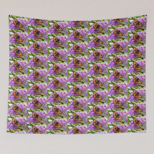 Item preview, Small Tortoiseshell Butterfly on Purple Buddleia designed and sold by wumplekin.
