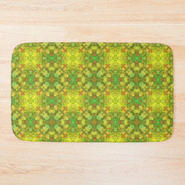 Item preview, Plethora of green and yellow circles, unique hand drawn geometric repeating pattern - WelshDesigns designed and sold by welshdesigns.