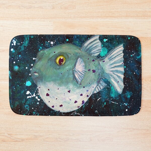 Item preview, Friendly Green Fugu Redux designed and sold by PaintedPuffer.