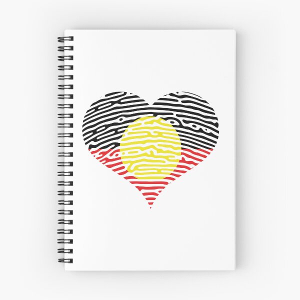 Item preview, Aboriginal Land National Sorry Day 2022 - Retro Vintage Australian Aboriginal Flag Fingerprint Heart Fire   designed and sold by Shidosama.