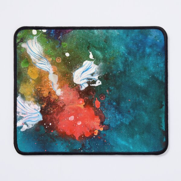 Aperçu de l'œuvre Rainbow Splatter Koi créée et vendue par PaintedPuffer.