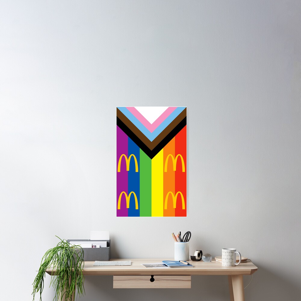 "McDonald's Pride Flag" Poster for Sale by thenameisgrey Redbubble