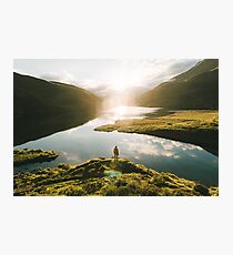 Schweiz Mountain Lake Sunrise - Landschaftsfotografie Fotodruck