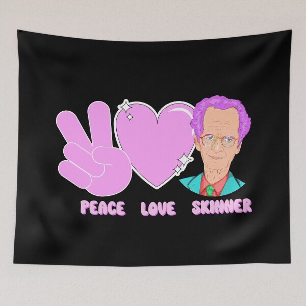 Item preview, Peace, Love, Skinner Applied Behavior Analysis Funny Sticker designed and sold by VisionaryABA.