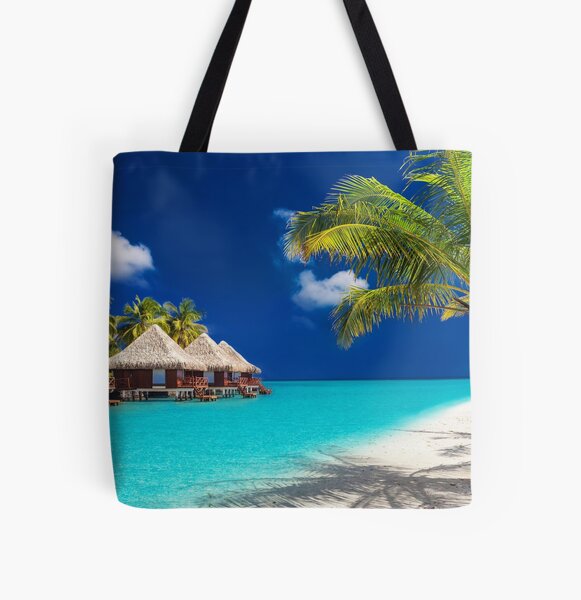 palm tree and sandy beach at Oxnard Beach, California, USA Tote Bag by  TimLA