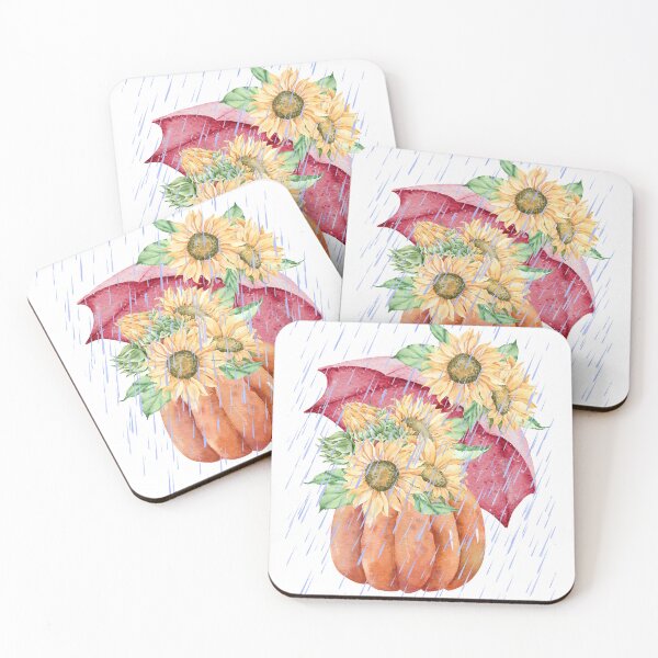 Item preview, Pumpkin, Halloween, Autumn Colors, October Colors, September Colors, Sunflower, Umbrella, Rain, Flowers designed and sold by WORLD-SOFIA.