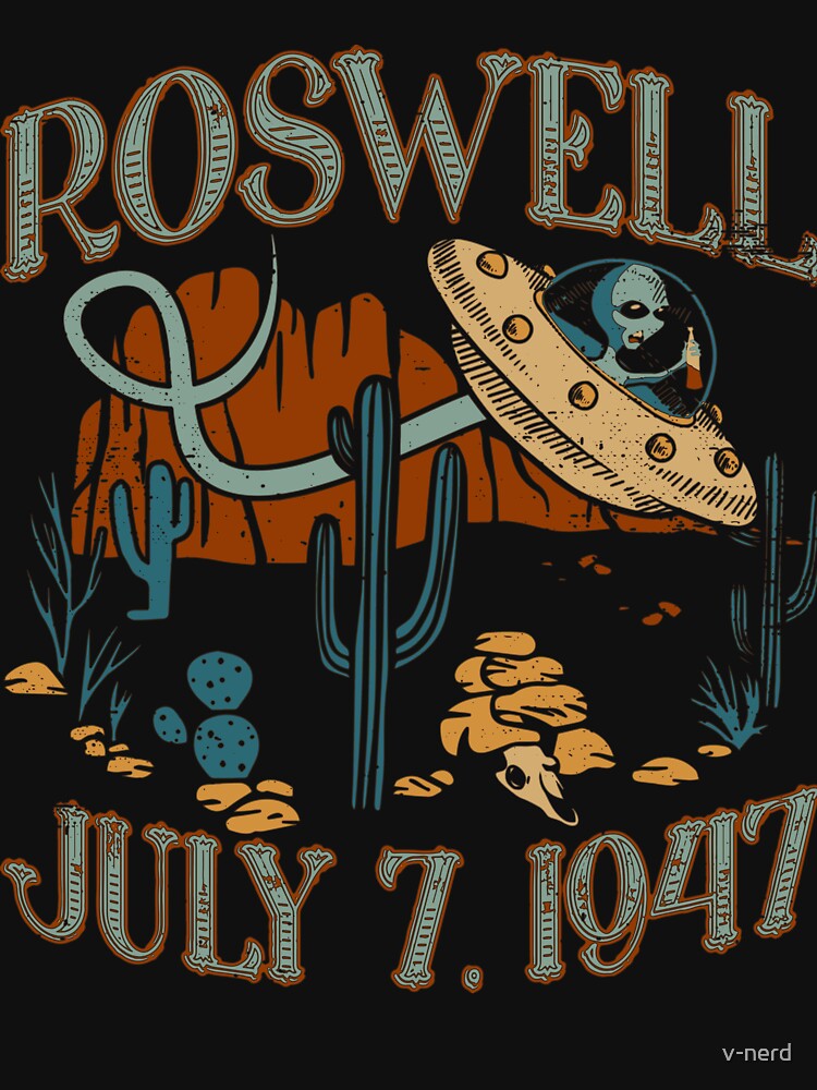 Thumbnail 7 of 7, Essential T-Shirt, Roswell July 7 1947 designed and sold by v-nerd.