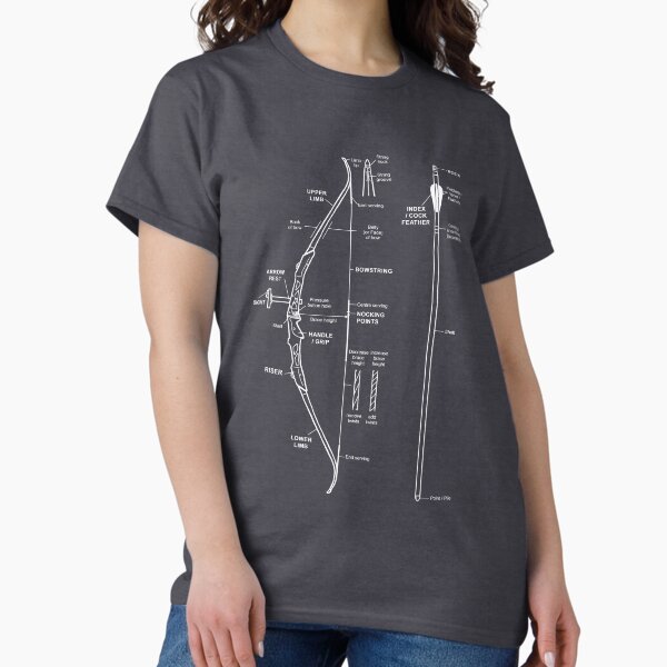 Item preview, Compound Bow Archery Hunting Anatomy T Shirt - Funny Bow designed and sold by 5ftshirt.