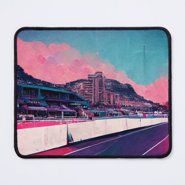 Aperçu de l'œuvre Monaco gp Retrowave - Circuit de course F1 créée et vendue par Harley-Jay.