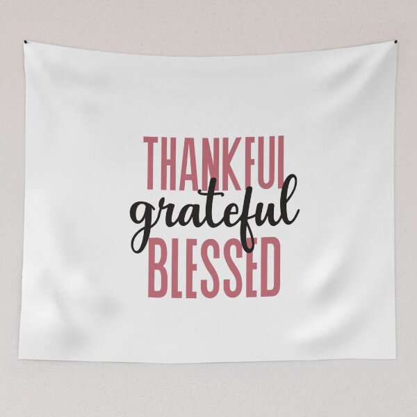 Item preview, THANKFUL GRATEFUL BLESSED designed and sold by DiscoVibes.