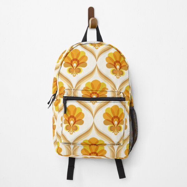 Item preview, Ivory, Orange, Yellow and Brown Floral Retro Vintage Pattern designed and sold by Eyestigmatic.