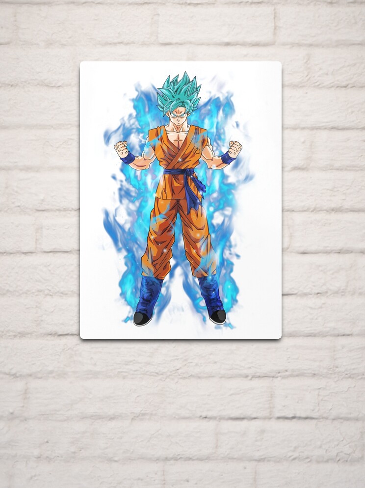 Goku Super Saiyan Blue Kaioken Silk Poster Printed Wall Decor 20 x