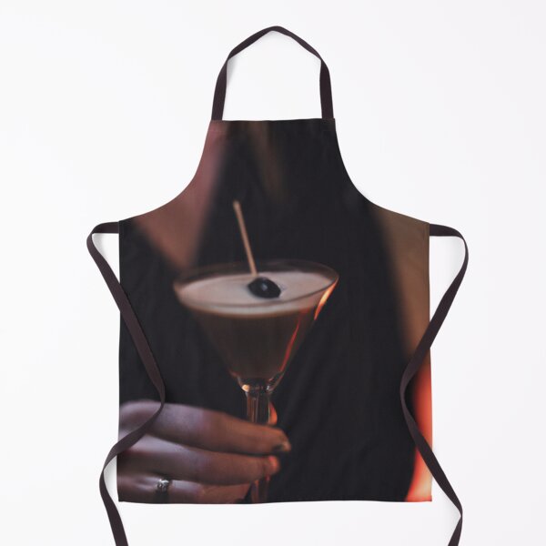 Item preview, a woman's hand holding an espresso martini in a moody bar photo designed and sold by xostarboyxo.