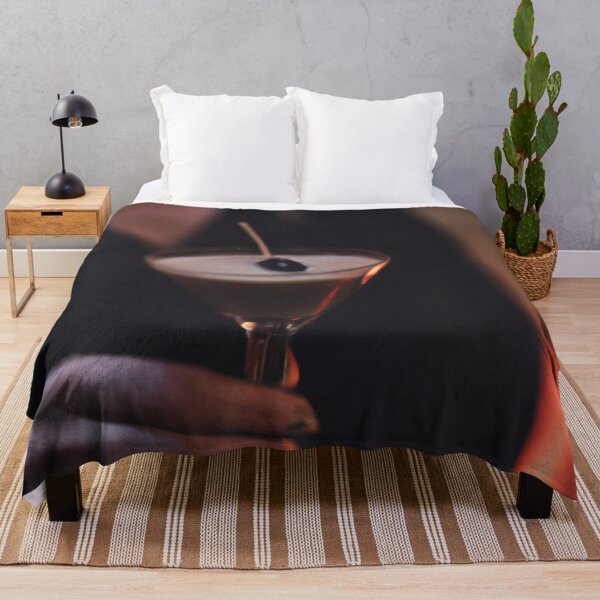 Item preview, a woman's hand holding an espresso martini in a moody bar photo designed and sold by xostarboyxo.
