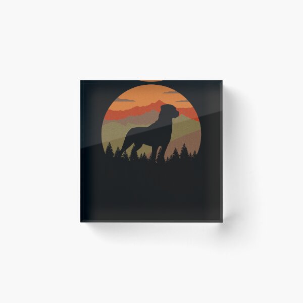 Artikelvorschau, Vintage Country Rugged Sky Rottie Hundegeschenk entworfen und verkauft von Guarddogdrive.