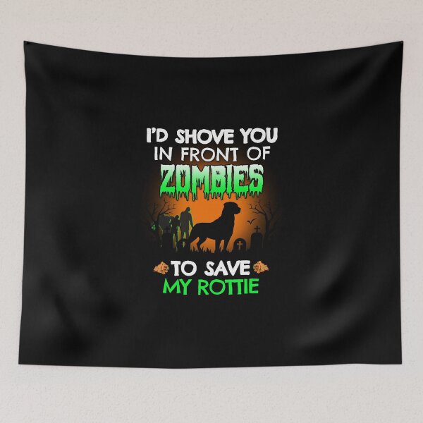 Item preview, Funny Rottie Zombie Shove Halloween Dog Gift designed and sold by Guarddogdrive.