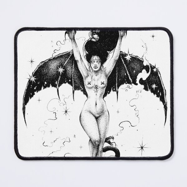 Item preview, BatGirl, Sexy Vamp, Vampire Girl, Succubus, Demon, Fallen Angel, Dark Art, Gothic Aesthetic, Goth Home Decor, Retro Vintage Art, La Femme Chauve Albet Joseph Penot designed and sold by SSINAMOON.