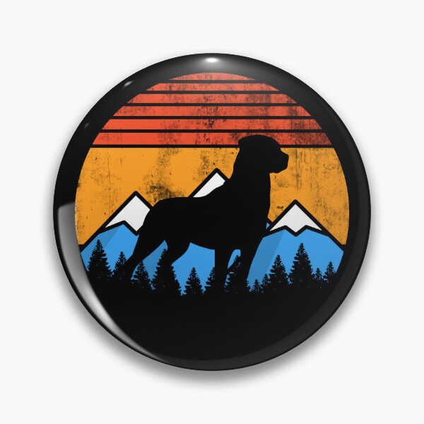 Artikelvorschau, Beunruhigtes Vintages Sonnenuntergang-Gebirgsglückliches Rottie-Geschenk entworfen und verkauft von Guarddogdrive.