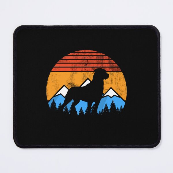 Item preview, Distressed Vintage Sunset Mountains Happy Rottie Gift designed and sold by Guarddogdrive.