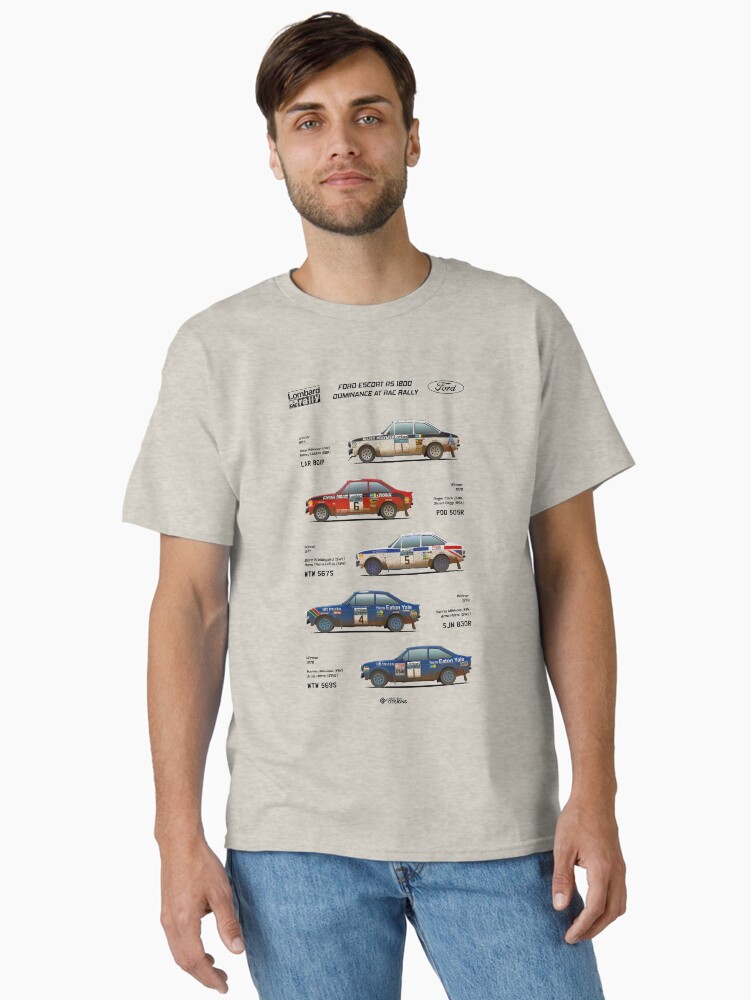 Thumbnail 1 of 7, Classic T-Shirt, Ford Escort RAC Rally Tribute designed and sold by pablichor.