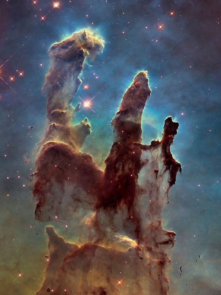 HUBBLE, NASA, Telescope, Pillars of Creation, Stars, Space, Cosmos, Cosmic, Eagle Nebula. by TOMSREDBUBBLE