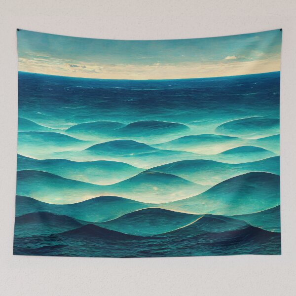 Item preview, Soothing Ocean Calm Waves Horizon designed and sold by MythicPrompts.