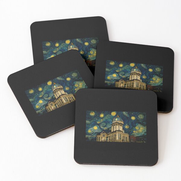 Item preview, County courthouse like starry night  designed and sold by StoneyPhenix.