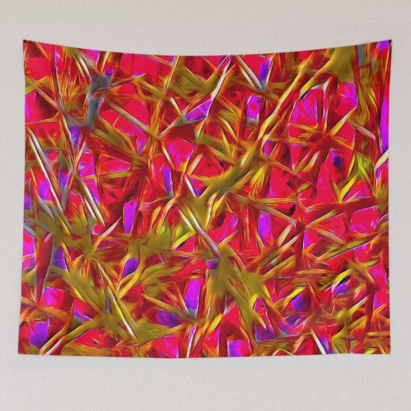 Item preview, Golden Web - Dramatic Collage Impression on Scarlett Field designed and sold by Lawrence White.
