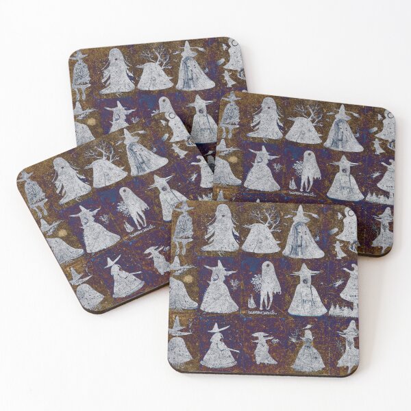 Item preview, Inverse Halloween gothic vintage witch set designed and sold by PrintPhrases.