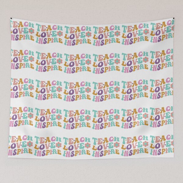 Item preview, Teach love inspire retro designed and sold by BlueDiamond-19.