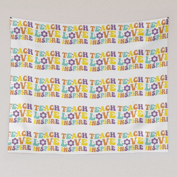 Item preview, Teach love inspire retro designed and sold by BlueDiamond-19.