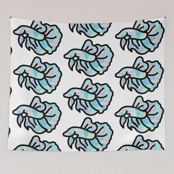 Item preview, Rainbow Betta Fish Iridescent Holographic Illusion designed and sold by Pink Ribbon.