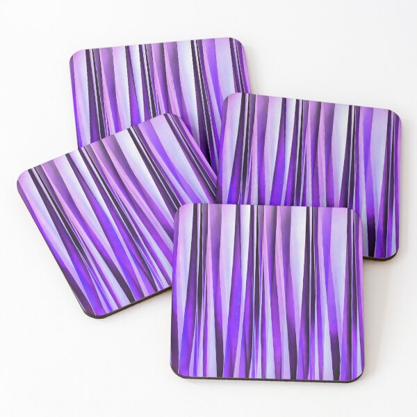 Item preview, Uneven Artistic Vertical Stripes Lilac Hues designed and sold by taiche.
