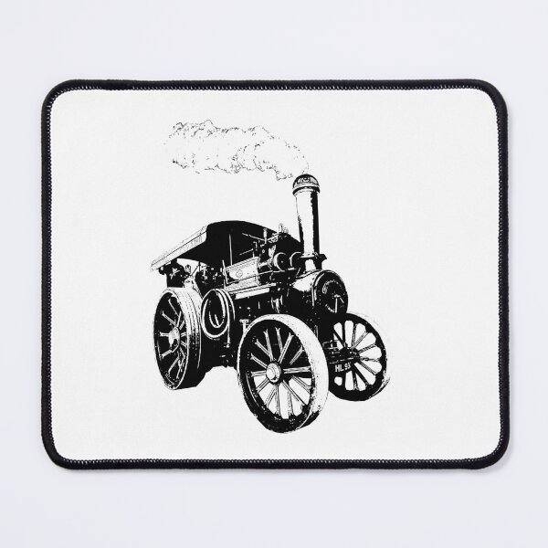 Item preview, Steam engine/Traction engine Black and White designed and sold by DottiDivaDesign.