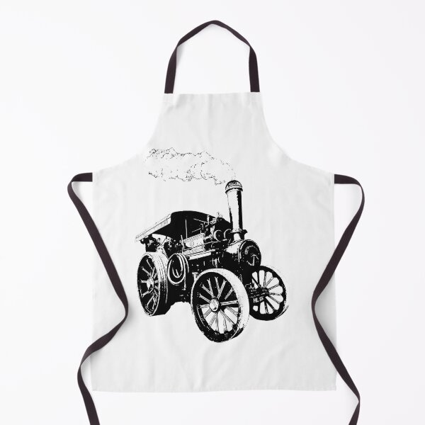 Item preview, Steam engine/Traction engine Black and White designed and sold by DottiDivaDesign.