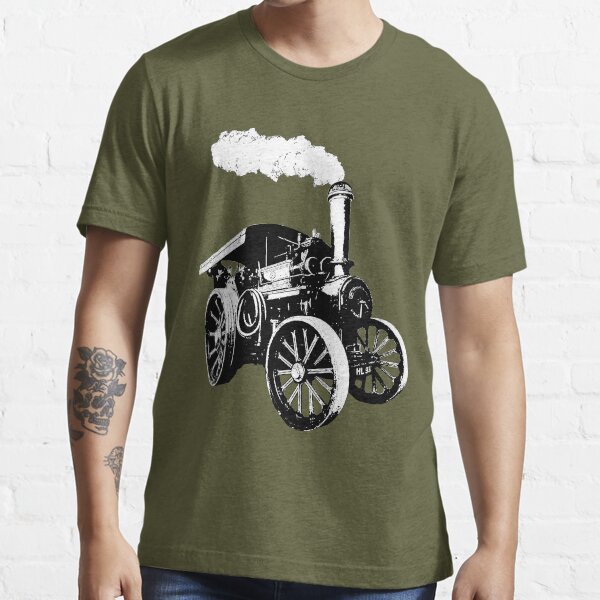 "Steam engine/Traction engine Black and White" Tshirt for Sale by DottiDivaDesign Redbubble