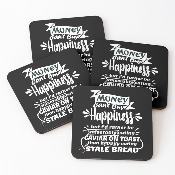Item preview, Money Can't Buy Happiness Funny Quote designed and sold by my-green-gecko.